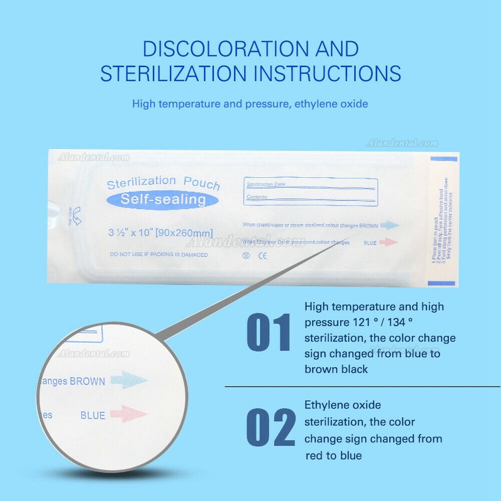 200pcs/box Dental Sterilization Bag Self-sealing Disinfection Pouches